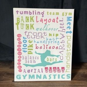 Gymnastics Canvas Wall Decor 16x20